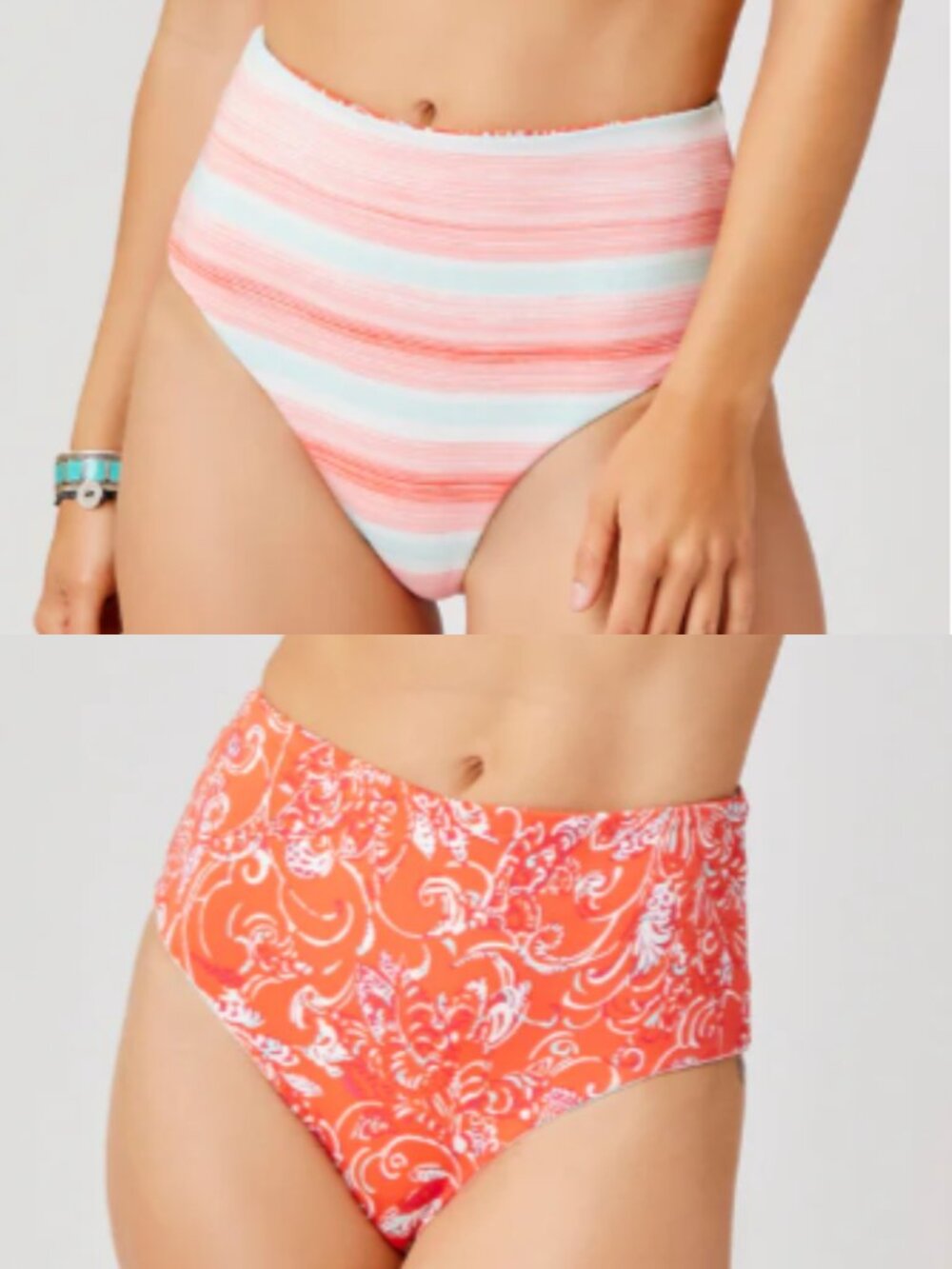 Carve Designs Women's Erin Reversible Swim Bottom in Lisbon/Lagos Size Small